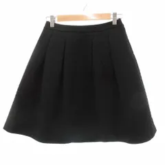 トッカ TOCCA 美品 フレアスカート 無地 タック 0 黒 ブラック  ■GY43 /KEのサムネイル