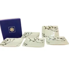 未使用 たち吉 「万葉 角和皿」 5枚組 箱付き