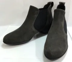 M[宅60]0843 fitfit サイドゴアアンクルブーツ インフィニティソール 本革 レザー 24.5cm オーク 中古品