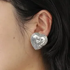 HARPO ハート イヤリング シルバー925 STERLING クリップ型 アルポ インディアンジュエリー 参考定価 44,000円