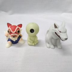 もののけ姫 指人形 ソフビ モロ山犬/こだま/サン 3点まとめて U602