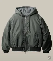 JEMUT フライト フーディー ブルゾン グレー