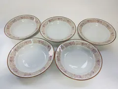 【沖縄・離島は要購入前連絡】食器　皿　Fikary CHINA　丸皿　中皿　取皿　取り皿　5枚セット　洋食器　昭和レトロ　ビンテージ　ヴィンテージ　アンティーク　骨董品　※バラ売り不可