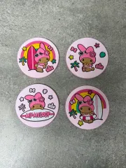 まとめ/4種) TIZEN My Melody(マイメロディ) シリコン コースター