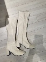 白 ロングブーツ 230