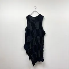 24ss Y's ワイズ Yohji Yamamoto ヨウジヤマモト C/LI BLOCK CHECK JQ DOUBLE FRONT DRAPE RUNNNING チュニック ワンピース 2 803-0040のサムネイル