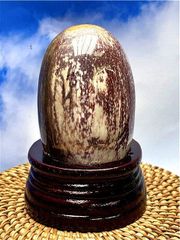 レア】ブラジル産 虎柄瑪瑙 水晶共生 原石 約3kg超 特大 石座付き