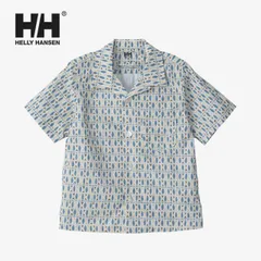 【新品】 ヘリーハンセン シャツ キッズ helly hansen HJ42402 K PRINT BASK ST 男の子 女の子 ユニセックス ショートスリーブプリントバスクシャツ UVカット 開襟 魚 総柄 ナイロン プール 水陸両用 水着 ラッシュガード