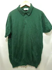 JOHN SMEDLEY ジョンスメドレー  半袖 ポロシャツ ウール コットン サイズM グリーン メンズ トップス