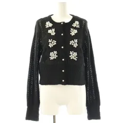 ルルウィルビー Loulou Willoughby 23AW パール刺繍モヘアレーシィカーデ カーディガン ニット 長袖 2 ブラック 212320-16-340 /TK ■GY19のサムネイル