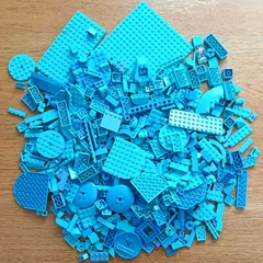 レゴ 正規品 中古 まとめ売り 約700g 水色系 大量 レゴブロック【管理番号：3339】