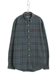 【お得なクーポン配布中!】 00s ラルフローレン チェック 長袖 ボタンダウン シャツ メンズ L 古着 オールド ポロ コットン 長袖シャツ オックスフォード マルチカラー