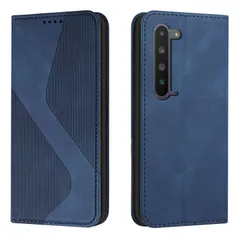 【在庫セール】スマホケース シャープ AQUOS R5G ケース スタンド機能 カードポケット収納 耐衝撃 手帳型 - 青