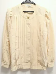 Leilian プリーツブラウス 9号(M相当) ピーチカラー 日本製 レリアン レディース 3-P117/1/NP