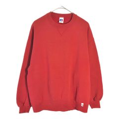 90年代 USA製 RUSSELL ATHLETIC ラッセル スウェット 無地 レッド(メンズ L)中古 古着 X5941