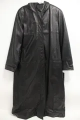 タグ付き 未使用品 Partina 羊革
ラムレザー フード付 ロングコート
Lサイズ ブラック 3-Q133/1/100