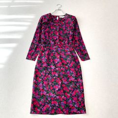 HANAE MORI(モリハナエ/森英恵)半袖8分丈ズボン ピンクパジャマ M HANAE MORI(モリハナエ/森英恵)半袖8分丈ズボン ピンクパジャマ M