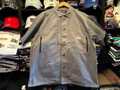 XLARGE SIDE ZIP S/S WORK SHIRT GREY Lサイズ
