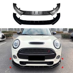 【送料込み】ミニクーパーS (Mini Cooper S) JCW F55 F56 F57 前期 2014-2021年 専用 フロントリップ スポイラー エアロパーツ バンパーガード ピアノブラック調 光沢 高級感 ドレスアップ