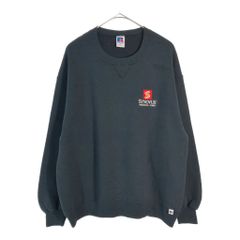 90年代 RUSSELL ATHLETIC ラッセル 企業ロゴ スウェット ブラック(メンズ L)中古 古着 X5942