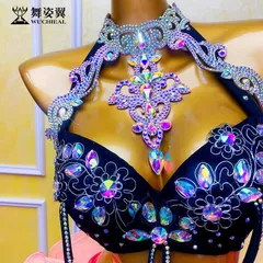 新品 未使用 ベリーダンス ネックレス レディース ベリーダンスアクセサリー オリエンタルダンス衣装 ダンスアクセサリー 社交ダンス ステージアクセサリー ラインストーン ビジュー 首飾り 舞台衣装 発表会 演出用 XL003