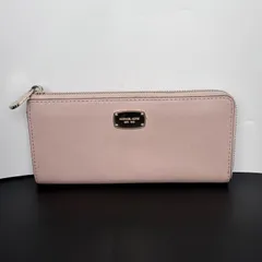 マイケルコース MICHAEL KORS 長財布 ロングウォレット サフィアーノレザー L字ファスナー MK ロゴプレート ライトピンク