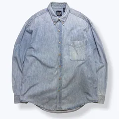 90s OLD GAP Denim B/D Shirts Made in USA 【L】 90年代 オールド ギャップ ボタンダウン デニムシャツ デカタグ oldgap アメリカ製 USA製 古着 ヴィンテージ