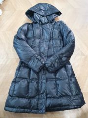 DKNY フード ロング ダウン ブラック