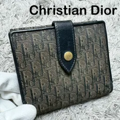 Christian Dior クリスチャンディオール 二つ折り財布 トロッター柄 レザー