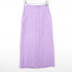 リリーブラウン Lily Brown タイト ロング スカート ストレッチ レーヨン 0 ラベンダー 小さいサイズ kz14686