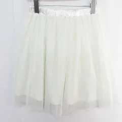 アースミュージック&エコロジー EARTH MUSIC & ECOLOGY チュール フレア スカート 膝丈 F アイボリー kz14697