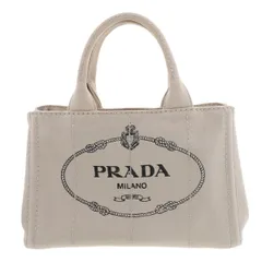 PRADA プラダ カナパ ミニ 2WAY バッグ ハンドバッグ 1BG439 レディース キャンバス ベージュ 中古