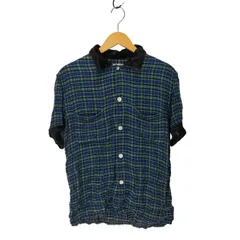 ハリウッドランチマーケット HOLLYWOOD RANCH MARKET ベロア切替 ボックス チェックシャツ メンズ JPN：2 