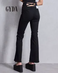 GYDA ジェイダ ハイウエストBACKクロスフレアパンツ 072612401901