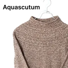 Aquascutum アクアスキュータム ベージュ レディース トップス ニット セーター 長袖 ハイネック モックネック タートルネック カジュアル 大人カジュアル【サイズ8】Mサイズ相当 056TYのサムネイル