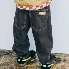 《新品》ワイドストレートジーンズ 80㎝ 110㎝ p.premier 子供服 長ズボン P421025のサムネイル