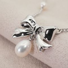 美品♪ TASAKI 田崎 パール 9粒 真珠 7mm リボン ネックレス - メルカリ