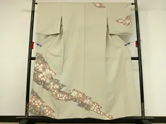 平和屋着物▽訪問着　単衣　絞り　辻が花　正絹　逸品　AABG8712jh