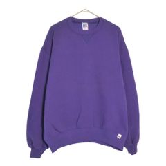 90年代 USA製 RUSSELL ATHLETIC ラッセル 無地 スウェット パープル(メンズ XL)中古 古着 X5955