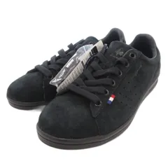 ルコックスポルティフ le coq sportif タグ付き スニーカー シューズ 24.5cm ローカット 黒 ブラック /AE ■GY12