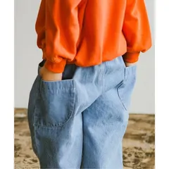 《新品》ゆるシルエットのワイドタックパンツ 90㎝ 110㎝ p.premier 子供服 ワイドパンツ P421024