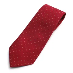 LOUIS VUITTON ルイ・ヴィトン ネクタイ レッド M75299 RT0134 剣先幅7.5ｃｍ メンズ 中古
