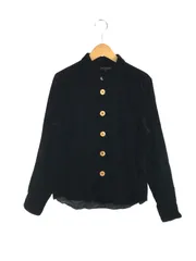 【中古品】COMME des GARCONS HOMME PLUS コムデギャルソンオムプリュス ラメ混ベロア 変わりボタンブラウス PG-B031 AD2002 長袖シャツ 【140-250623-na-01-tag】