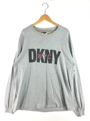 【現状渡し品】DKNY JEANS ディーケーエヌワイジーンズ VINTAGE LOGO PRINT L/S T-SHIRT ヴィンテージ ロゴ プリント ロングスリーブ Tシャツ 長袖 トップス 【146-250904-yy-03-tag】