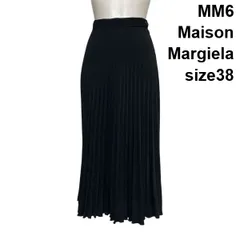 ◇ エムエム6メゾンマルジェラ MM6 Maison Margiela プリーツスカート ロングスカート フレア Aライン 黒 38 M 9号 レディース S6C529のサムネイル