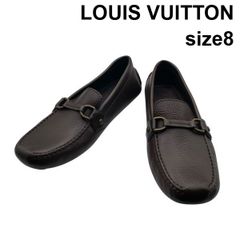 ルイ・ヴィトン ドライビングシューズ モノグラム スエード 25.5cm相当