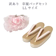 訳あり 草履バッグセット LL サイズ 大きいサイズ フォーマル 正装 メーカー処分品 送料無料