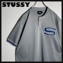 STUSSY ステューシー 半袖ベースボールシャツ ウールビスコース