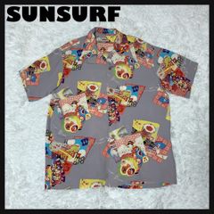 極美品】SUNSURF アロハシャツ 半袖 開襟 総柄 和柄 紫 L - メルカリ