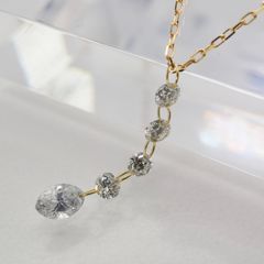 K18YG レーザーホールダイヤモンド 0.27ct ネックレス40cm1.2g - メルカリ